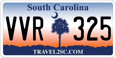 SC license plate VVR325
