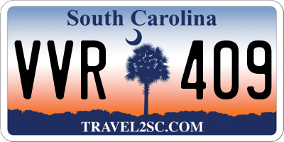 SC license plate VVR409