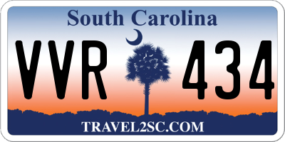 SC license plate VVR434