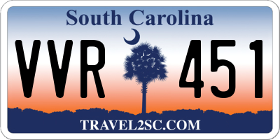 SC license plate VVR451
