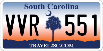 SC license plate VVR551