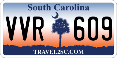 SC license plate VVR609