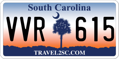 SC license plate VVR615