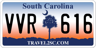 SC license plate VVR616