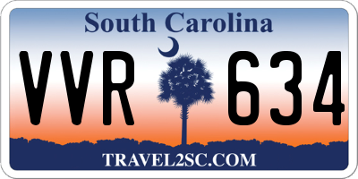 SC license plate VVR634