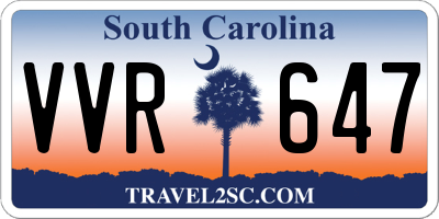 SC license plate VVR647