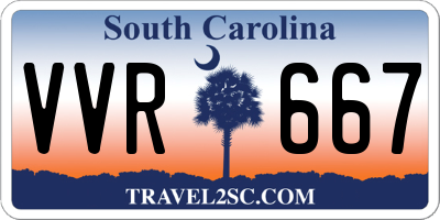 SC license plate VVR667