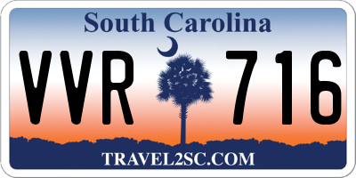 SC license plate VVR716