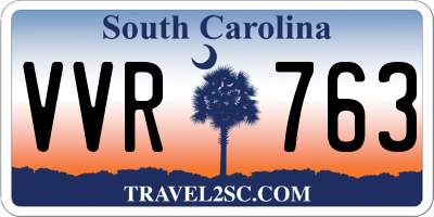 SC license plate VVR763