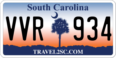 SC license plate VVR934