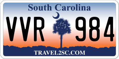 SC license plate VVR984