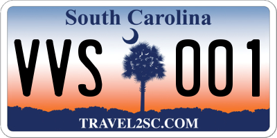 SC license plate VVS001