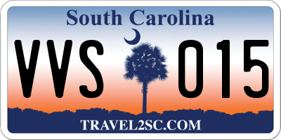 SC license plate VVS015