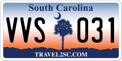 SC license plate VVS031