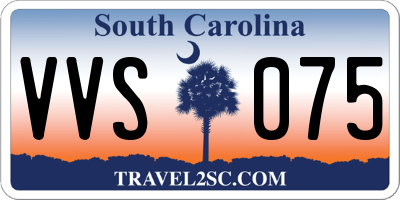 SC license plate VVS075