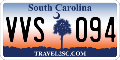 SC license plate VVS094