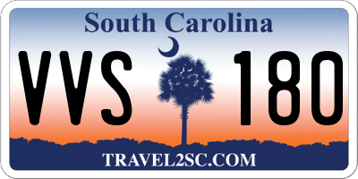SC license plate VVS180