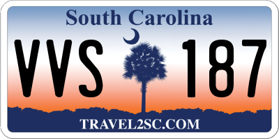 SC license plate VVS187
