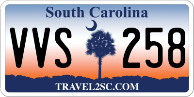 SC license plate VVS258