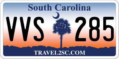 SC license plate VVS285