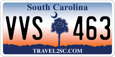 SC license plate VVS463