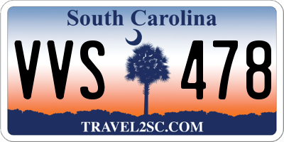SC license plate VVS478