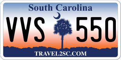 SC license plate VVS550