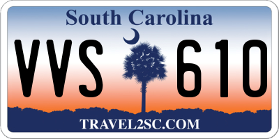 SC license plate VVS610