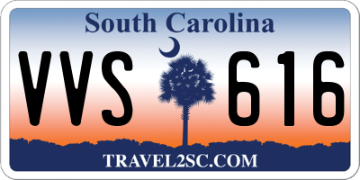 SC license plate VVS616