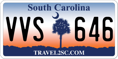 SC license plate VVS646