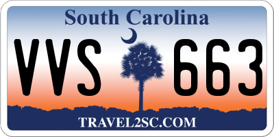 SC license plate VVS663