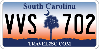 SC license plate VVS702