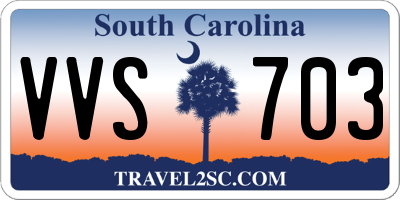 SC license plate VVS703