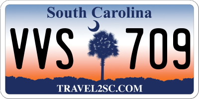 SC license plate VVS709