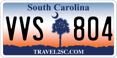 SC license plate VVS804