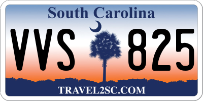 SC license plate VVS825