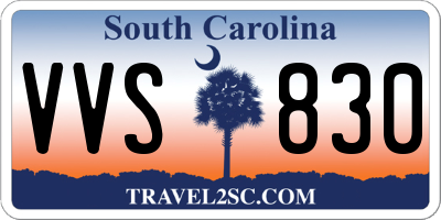SC license plate VVS830