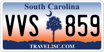 SC license plate VVS859