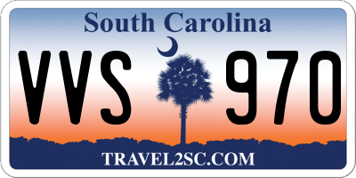 SC license plate VVS970