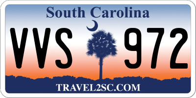 SC license plate VVS972