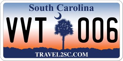 SC license plate VVT006