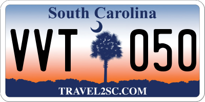 SC license plate VVT050