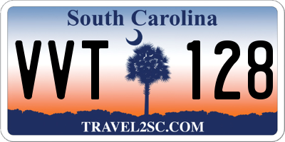 SC license plate VVT128