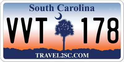 SC license plate VVT178