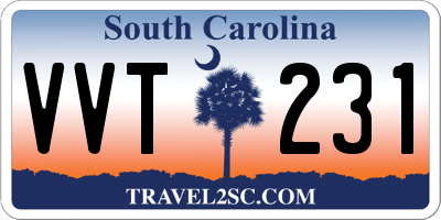 SC license plate VVT231