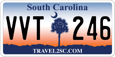 SC license plate VVT246