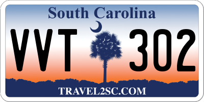 SC license plate VVT302