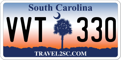 SC license plate VVT330