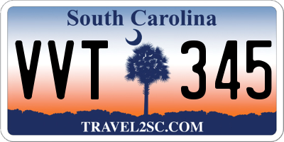SC license plate VVT345