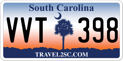 SC license plate VVT398